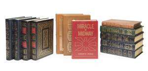 The Leather-Bound Library of Military History. 37 Attractive volumes manywith embossed gilt covers. 