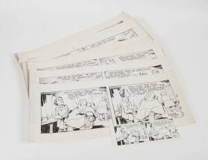 "WALLY AND THE MAJOR", original cartoons (38) by Carl Lyon (1903-82), pen & ink on paper, all signed lower right, each about 56x21cm. 