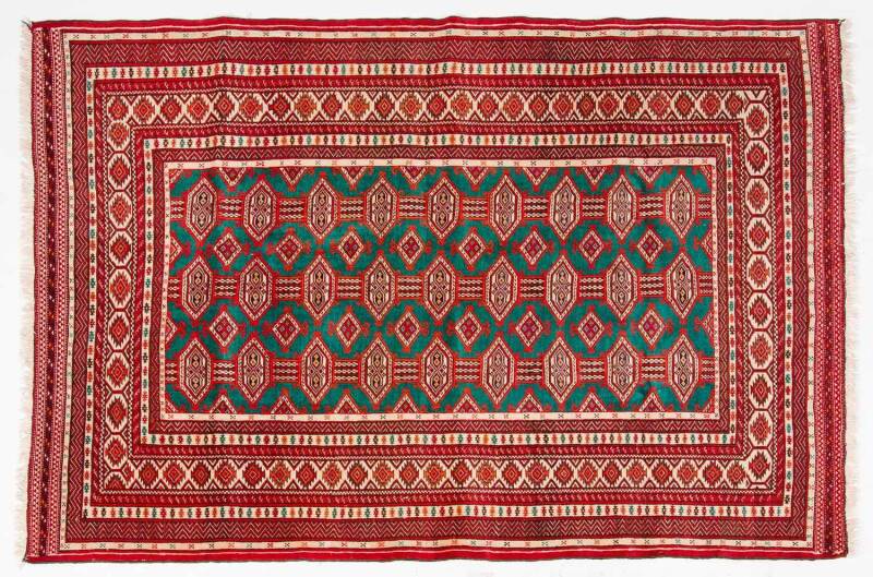 A group of 3 hand woven tribal rugs. Largest 105 x 152cm. 