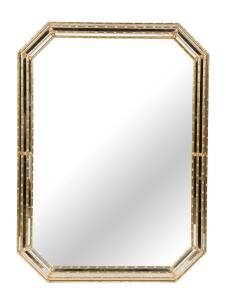 An large octagonal giltwood mirror, 20th Century. 115cm high, 88cm wide