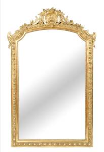 An ornate gilt framed overmantel mirror, 20th Century. 164 x 105cm.