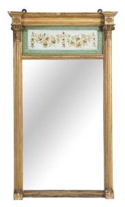 A small Regency gilt wood salon mirror. 90cm x 52cm