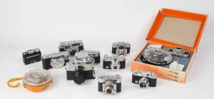 A group with predominantly 1960's-70's Japanese cameras. (11 cameras)