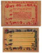 "The Pocket Derby" group of 7 German envelopes with contents, circa 1900