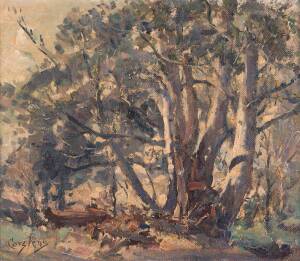 HERBERT CARSTENS: Old Gum, oil on board, signed lower left, 40 x 46.5 cm 