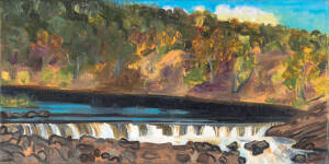 JEFFREY T MAKIN (BORN 1943) Dight's Falls with Cloud 2006