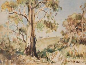 VICTOR ZELMAN: (1877-1960) Shepherds Flat Daylesford, watercolour, signed lower right 16.5 x 21cm