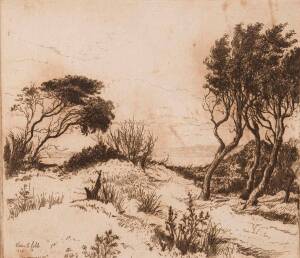 VICTOR COBB: (1876-1945) At Mordialloc, lithograph, titled signed and dated 1906 lower left. 21 x 24.5cm