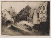 EIRENNE MORT: (1879-1977) Two drypoint etchings, scenes in Belgium, signed titled and editioned lower left, the largest 20 x 12cm - 2