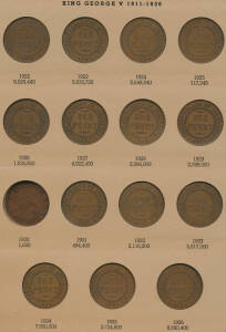 ONE PENNY: 1911-1964 collection (ex 1930) in Dansco album with 1914 VF, 1920 No Dots, 1925 gF and 1946 gVF, condition varied.