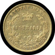 SOVEREIGN: 1859 Sydney Mint, Fine.