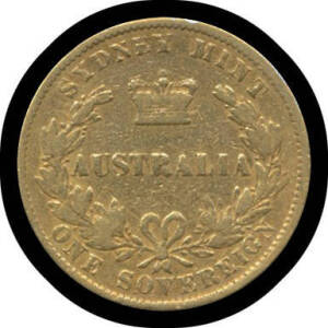 SOVEREIGN: 1861 Sydney Mint, Fine.