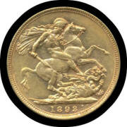 SOVEREIGN: 1893M Jubilee Head, Good.