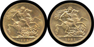 SOVEREIGN: KGV 1925M and 1931P, aUnc. (2)