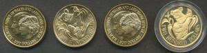 TWO HUNDRED DOLLARS: $200 Gold 1980 Koala proof in case, 1982 Royal Wedding x2 Unc and 1983 Koala Unc. (4)