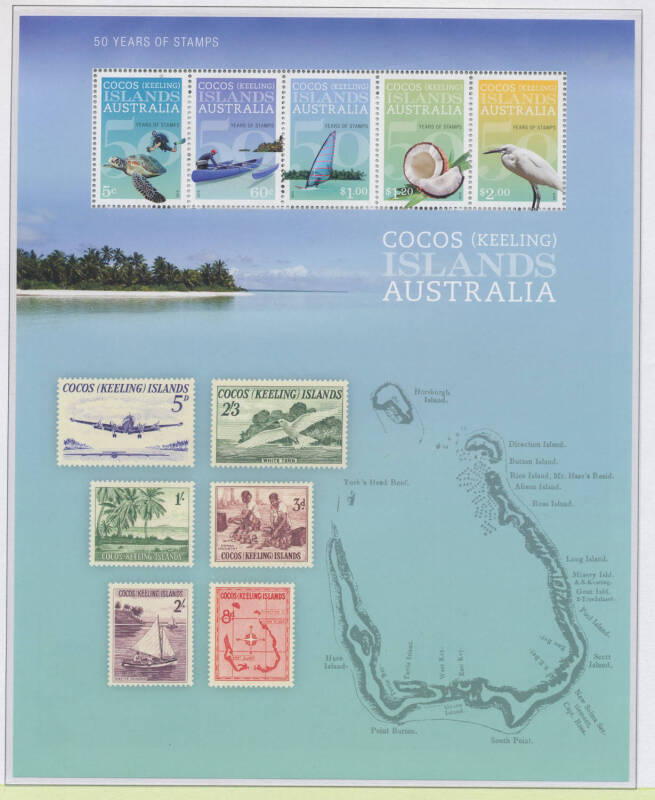 Australian Territories issues for AAT, Christmas Island (plus CTO largely complete to 1988), Cocos & Nauru (issues to 1966 are mounted) complete to 2013 in hingeless albums with all setenants & M/Ss, Cocos Officials ($10 CTO as always) etc, unmounted, STC
