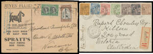 Interesting postal history miscellany with interesting items from Monaco (1913), Cape Verde Islands (1906), Haiti (1958), Suriname (1958, with 'MISSENT TO BERMUDA' h/s) etc plus 1930s stampless official registered covers including from Mozambique & Colomb