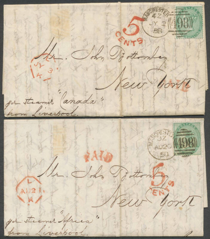 Box of world covers including 1858-80 GB entires to the USA x5, 1922 Iraq Occupation Overprints on airmail cover to Paris, 1935 commercial airmail from Manila with Philippines 30c Franklin single & block of 4, etc, condition variable. (150+)