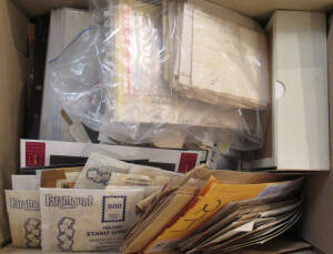 Bower bird's hoard in a large carton, stamps and covers galore. NO RESERVE! (Qty)