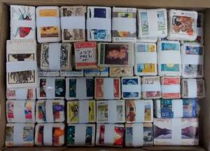 Bundleware neatly packed into a small box, stated to be 140 different stamps x100 stated to be 80% commemoratives or non-letter rate definitives, all postally used (no so-called "CTO" printed "postmarks"). (14000)