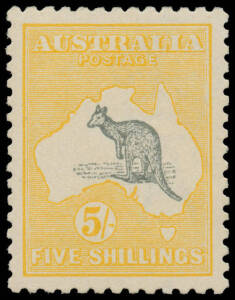 43 5/- deep grey & chrome, exceptional centring, unmounted, Cat $6000.