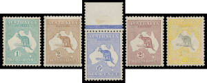 1 2d to 5/- complete on a simplified basis, the 3d is Die IIB, generally well centred, a couple of minor bends & a couple with slightly aged gum, the 5/- is regummed, the 6d brown is very lightly mounted otherwise unmounted, Cat $4850. 