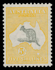 1 6d 9d 1/- & 5/- plus the 6d overprinted 'OS', variable centring, the 9d with slightly aged gum otherwise superb unmounted, Cat $2200. (5)