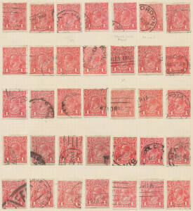 Collection on leaves with all denominations and strength in 1d reds including Single Wmk Secret Mark (mint), Sub Clichés, early state 'PENAVY' etc, also 'OS' perfins & overprints and some blocks and imprints. Inspection may reward. (800 approx)