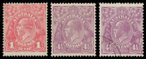 Unmounted mint selection including Single Wmk ½d orange Watermark Inverted pair, 3d 4d olive & 4½d, Large Multiple Wmk set plus Cooke 1d carmine-pink (a bit aged, Ceremuga Certificate), Small Mult Wmk Perf 14 2d & 3d, Perf 13½x12½ 1d Die II and 4½d Dies I