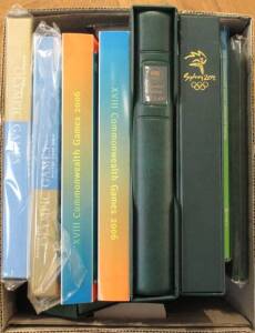 Carton of Olympic Games special editions with Gold Medallist sheetlets, two sets of covers autographed by Gold Medallists, etc. (Qty)