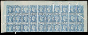 1851-52 Laureates 2d blue Plate I largely complete reconstruction missing only [3], [50] noted as "Cambridge blue", Cat £1700+;[** NB: The reconstruction is the 2d Plate III Watermarked Issue SG 84-86 group, Cat £1185+. The Est/Res have been reduced to $3