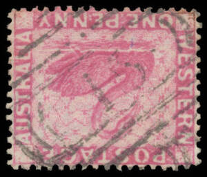 Cheangwa: Void Grid '15' light strike on New Colours 1d pink SG 103 (issued 1888). Originally allocated to Champion Bay, renamed Geraldton 5/6/1874. Re-allocated to Cheangwa PO 7/1/1878; replaced by Murgoo 1889.