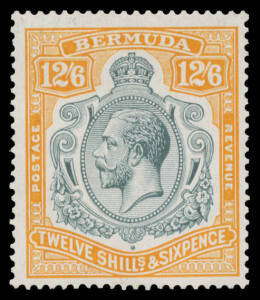 1924-32 KGV Script Wmk 12/6d grey & orange SG 93, unmounted, Cat £250+ (mounted).