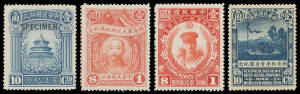 REPUBLICAN PERIOD: 1923-36 Commemoratives comprising Adoption of the Constitution & another set with 'SPECIMEN' Overprint (no gum), Chang Tso-lin, Unification of China, Burial, Scientific Expedition, Tan Yen-kai, New Life Movement & Postal Service, a coup