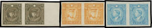 REPUBLICAN PERIOD: 1932-41 Martyrs ½c sepia, 1c orange & 20c light blue imperforate plate proof pairs, then a heavily duplicated collection with a good proportion of mint including large blocks & imprint blocks, the used with lots of postmark interest, co