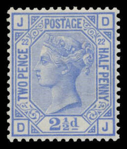 1880-83 Imperial Crown 2½d blue SG 157 Plate '22', excellent centring and colour, Cat £425. BPA Certificate (2012) for what was a block of 6