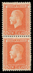 1915-30 KGV Recess 1½d (2) to 1/- Two Perf Pairs complete SG 416b-430d, Cat £675. (15 pairs)