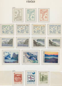 FAROE ISLANDS: 1975-2010 Issues in Davo hingeless album complete including M/Ss, unmounted, Cat £1600 approximately; also 1982-98 unaddressed FDCs x100+. (100s)