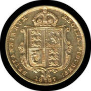 HALF-SOVEREIGN: 1887M Jubilee Head, VF. - 2