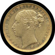 SOVEREIGN: 1887M Young Head with Shield Reverse, F. - 2