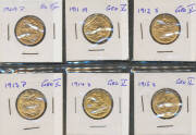 SOVEREIGN: KEVII 1909P, KGV 1911M 1912S 1913M 1913P 1914S and 1915S all aUnc/Unc. (7) - 3