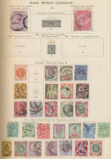 "Standard Postage Stamp Album" (1926) with spaces for all British Empire issues with a smattering of stamps including mostly grotty GB but with fine used 1913-19 5/- & 10/- Seahorses, Australia with First Wmk Roos mint to 6d & a range of mostly mint KGV H - 2