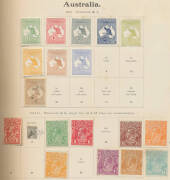"Standard Postage Stamp Album" (1926) with spaces for all British Empire issues with a smattering of stamps including mostly grotty GB but with fine used 1913-19 5/- & 10/- Seahorses, Australia with First Wmk Roos mint to 6d & a range of mostly mint KGV H - 4