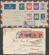 Interesting postal history miscellany with interesting items from Monaco (1913), Cape Verde Islands (1906), Haiti (1958), Suriname (1958, with 'MISSENT TO BERMUDA' h/s) etc plus 1930s stampless official registered covers including from Mozambique & Colomb - 3