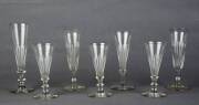 GEORGIAN GLASSES: Group of 7 faceted glasses c1820s