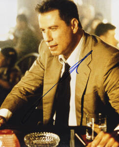 MOVIES & TV: Signed photographs - John Travolta, Will Smith, Adam Sandler, Dennis farina, Richard Anderson, Barry Morse, David Spade, Christian Slater, Kane Hodder, Hank Garrett, Ben Chapman, Andrew Tiernan, Alan King, Corin Nemec, Jerry O'Connell & Rober