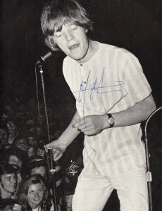 THE ROLLING STONES: "The Rolling Stones Monthly Book" No.3 August 1964, with signatures inside on 10 pages -Mick Jagger, Keith Richards, Brian Jones (2), Bill Wyman (3) & Charlie Watts (3). Magazine with damaged front cover, but signatures fine.