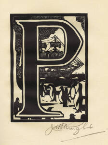 "An Alphabet - Being A Book Of Designs & Rhymes, By Students Of The Applied Art School Working Men's College" [Melbourne, 1932]. Containing linocuts printed in black & white in high Art Deco style by 28 different artists including John Barnard Knight, Wen