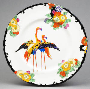 ROYAL DOULTON: Flamingo patterned porcelain cabinet plate c1920s.27cm