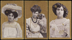 1905 Sniders & Abrahams "Actresses" Series 1 [29/30] & Series 2 [5/14]; plus 1911 "Oscar Asche, Lily Brayton & Lady Smokers" [28/29]. Fair/VG.
